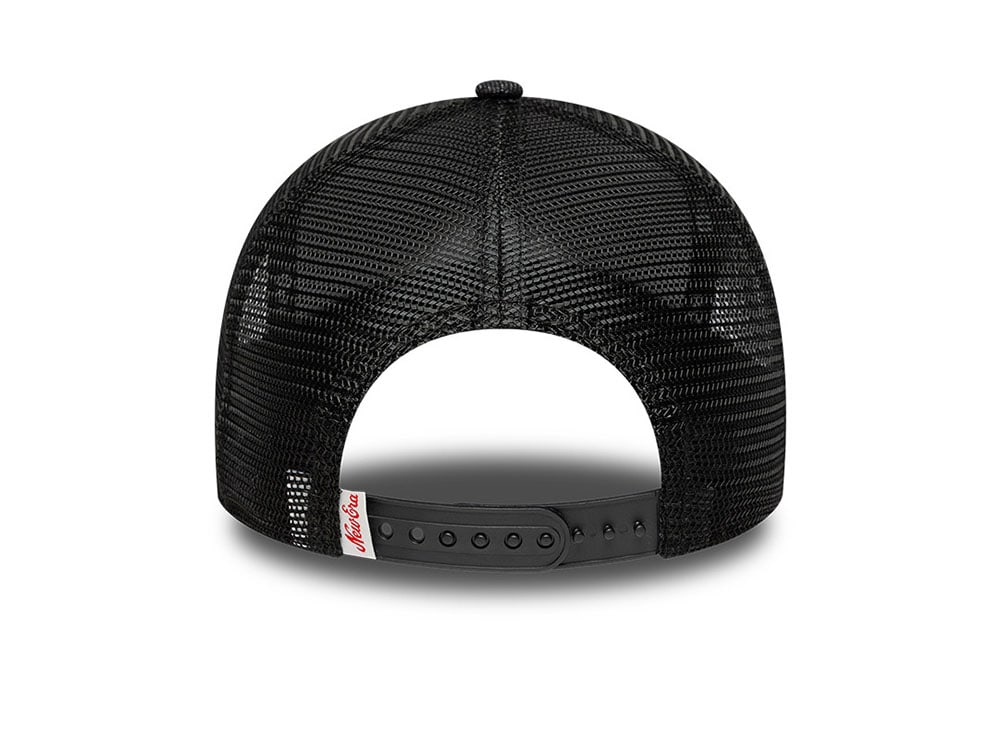 New Era Patch Black Denim Edition 9Forty A Frame Trucker Snapback Hat
