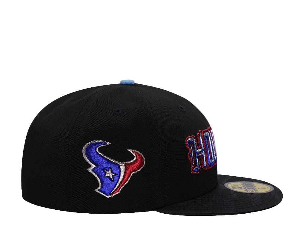 New Era Houston Texans Black Metallic Two Tone Edition 59Fifty Fitted Hat