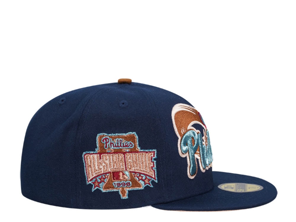 New Era Philadelphia Phillies All Star Game 1998 Ocean Peach Metallic Elite Edition 59Fifty Fitted Hat