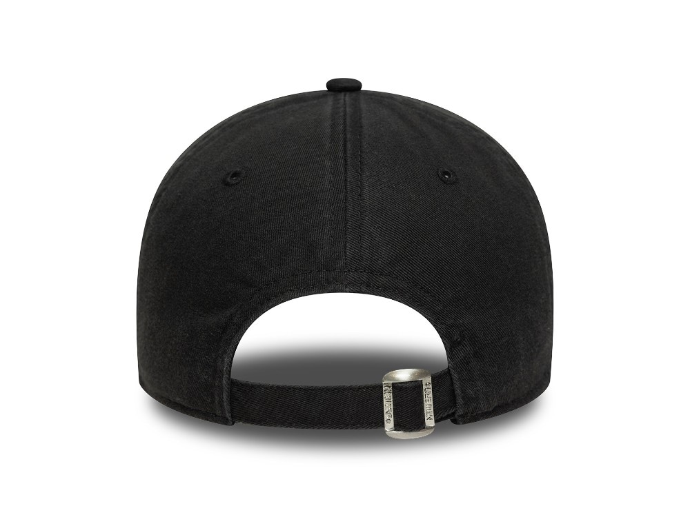 New Era Los Angeles Dodgers Mini Logo Washed Black 9Twenty Strapback Hat