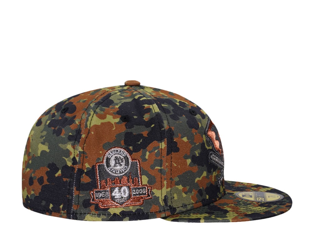 New Era Oakland Athletics 40 Years Flecktarn Copper Edition 59Fifty Fitted Hat