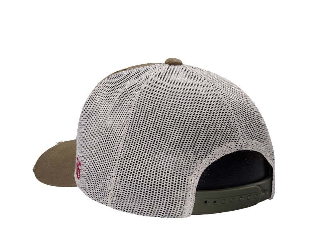 Parallel Union Patch Olive Distressed Edition Trucker Snapback Hat