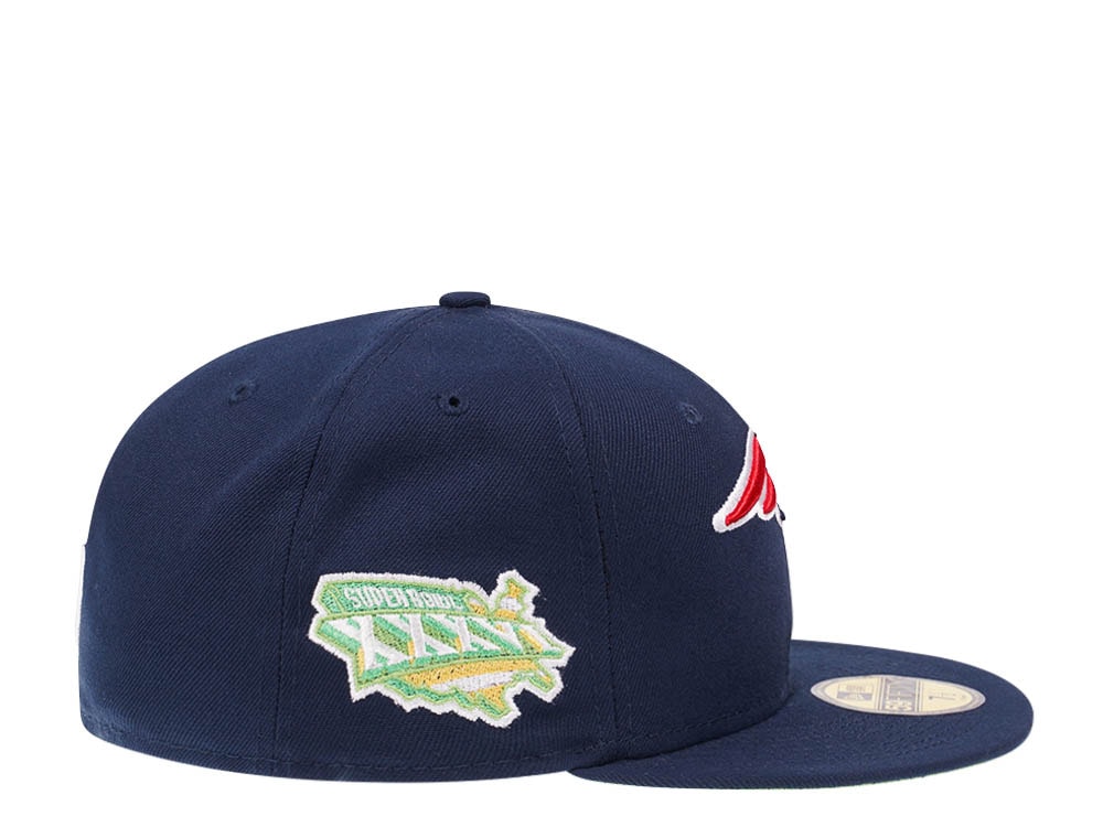 New Era New England Patriots Citruspop Patch Super Bowl XXXV 59fifty Fitted Hat