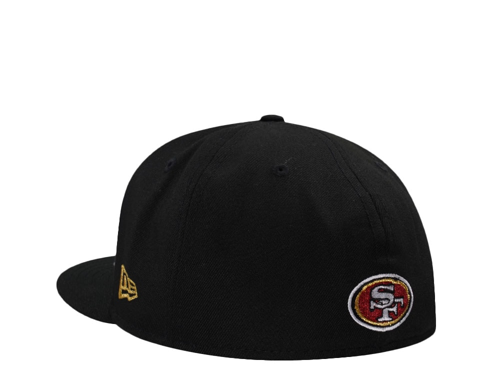 New Era San Francisco 49ers 75th Anniversary Black Prime Edition 59Fifty Fitted Hat