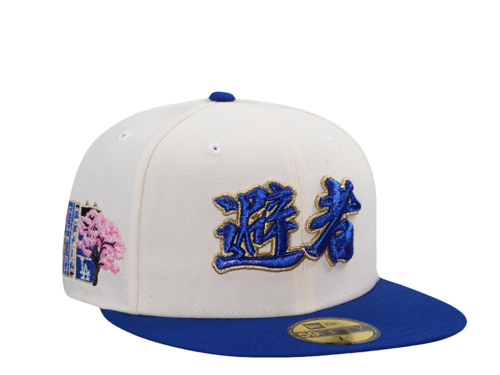 New Era Los Angeles Dodgers Tokyo Series 2025 Kanji Chrome Two Tone Edition 59Fifty Fitted Hat