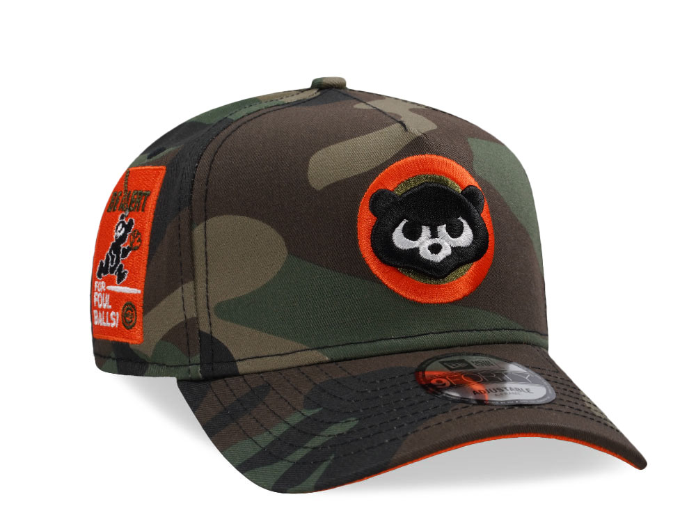 New Era Chicago Cubs Be Alert Camo Edition 9Forty A Frame Snapback Hat