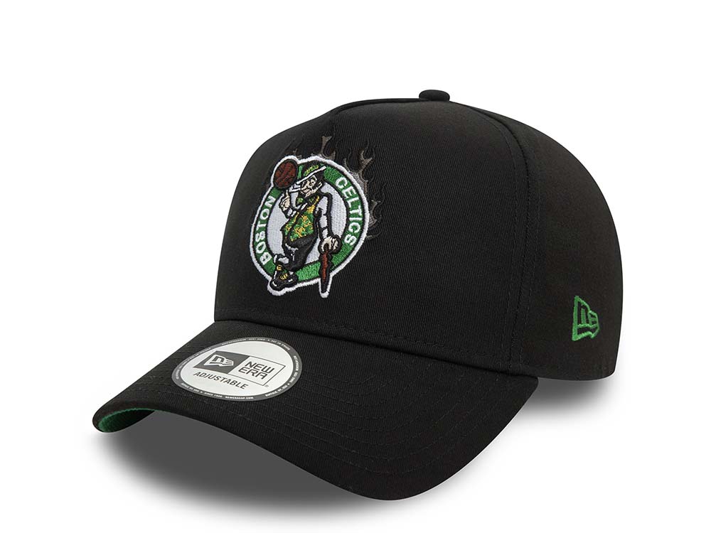 New Era Boston Celtics Flame Edition Black 9Forty A Frame Snapback Hat