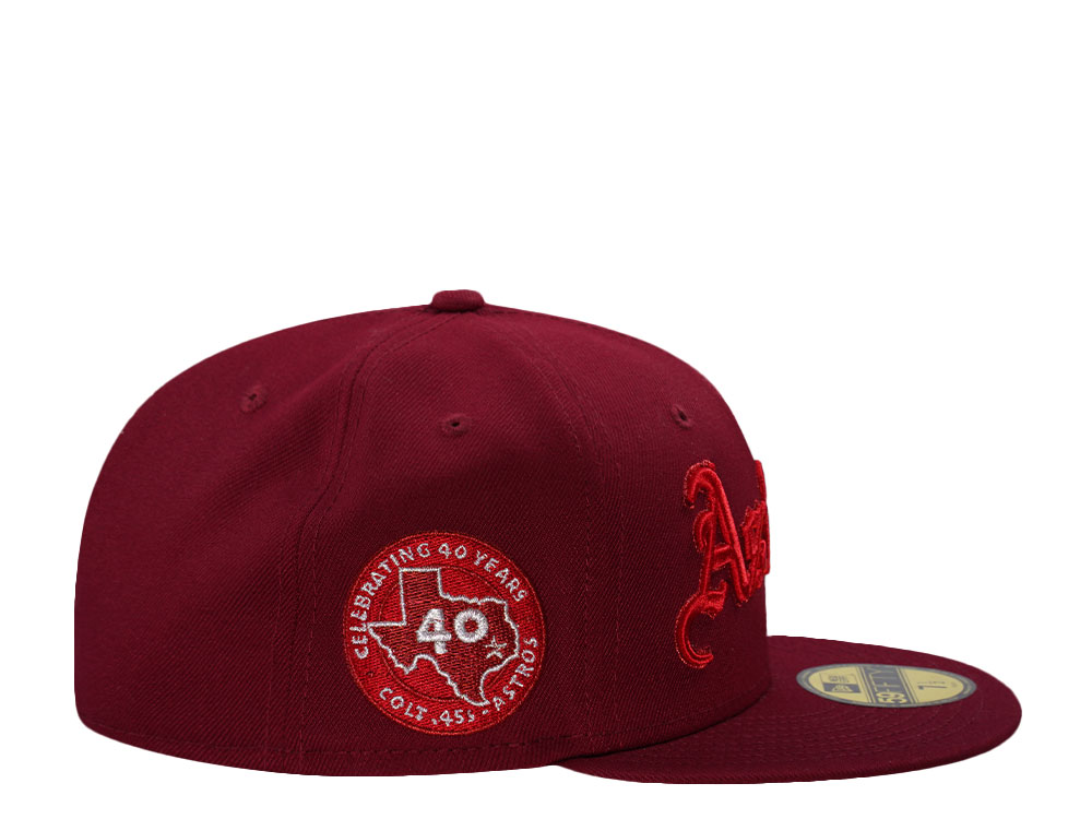New Era Houston Astros 40th Anniversary Script Red Prime Edition 59Fifty Fitted Hat