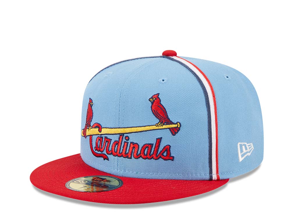 New Era St. Louis Cardinals Powder Blues Sky Throwback Two Tone Edition 59Fifty Fitted Hat