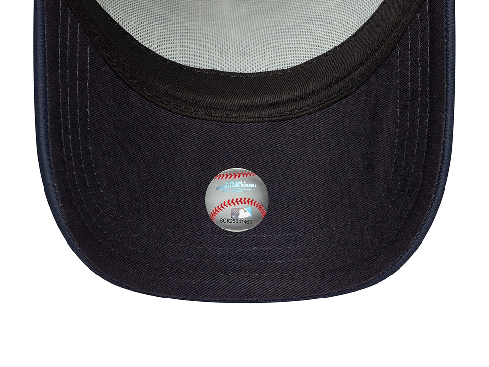 New Era New York Yankees Script Navy 9Forty A Frame Trucker Snapback Hat