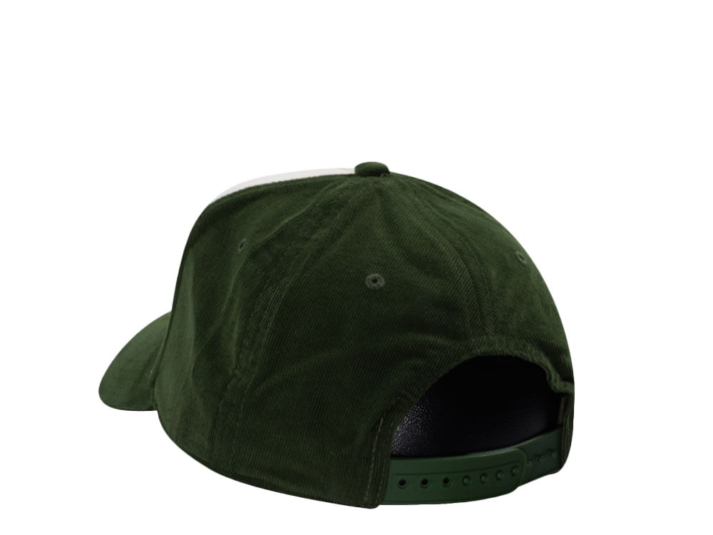 John Deere Vintage JD TM Chain Stitch White Green Snapback Hat