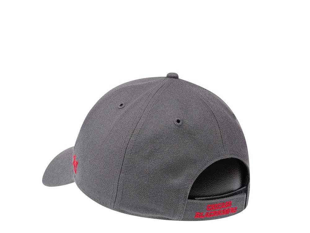 47Brand Chicago Blackhawks Gray Classic Strapback Hat