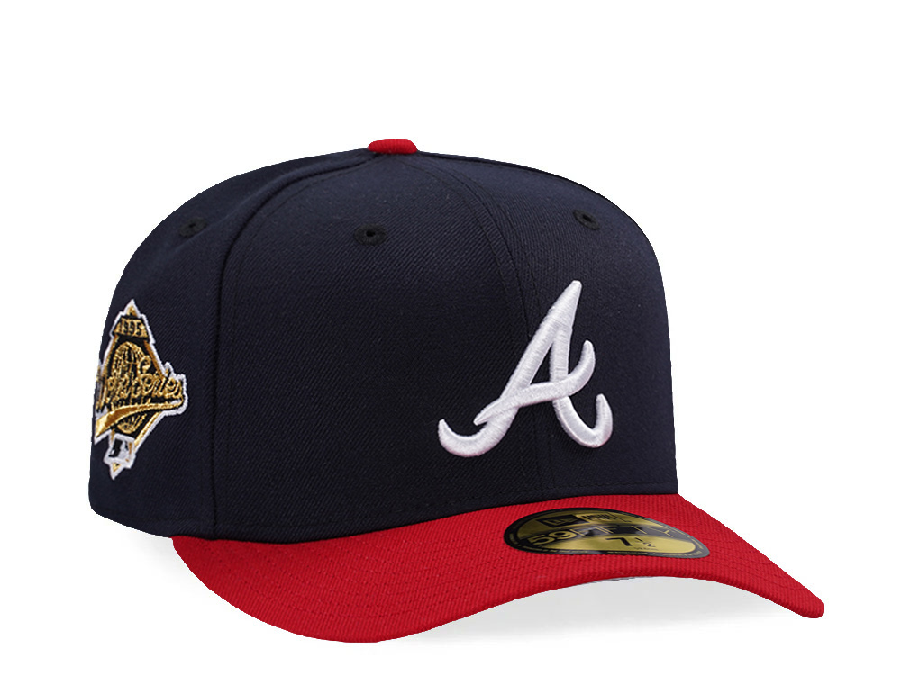 New Era Atlanta Braves World Series 1995 Navy Two Tone Edition Pre Curved 59Fifty Fitted Hat