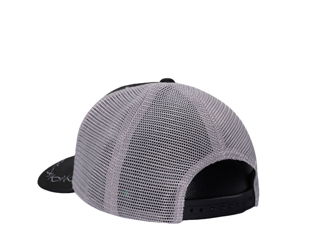 John Deere Oilskin Barbed Wire Black Trucker Snapback Hat