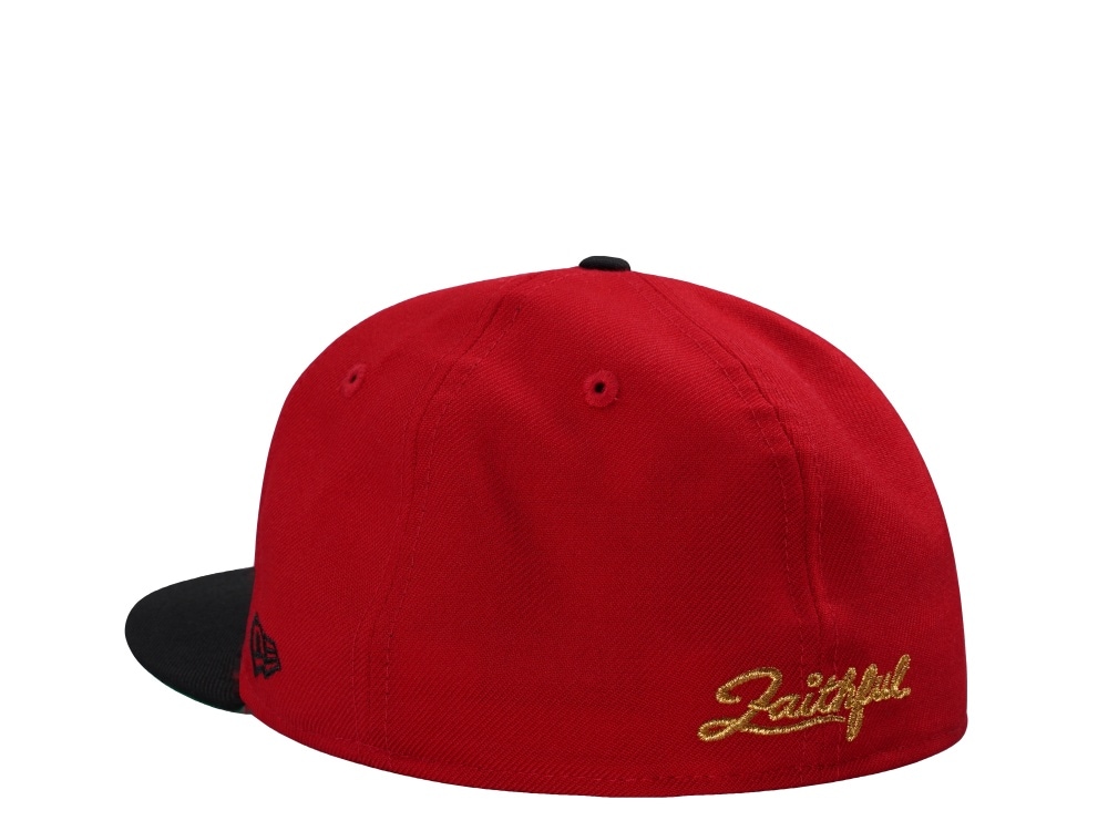New Era San Francisco 49ers 80th Anniversary Wool Scarlet Two Tone Throwback Edition 59Fifty Fitted Hat