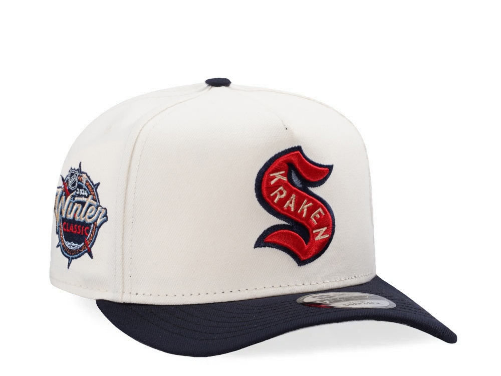 New Era Seattle Kraken Winter Classic Chrome Two Tone Edition 9Fifty A Frame Snapback Hat