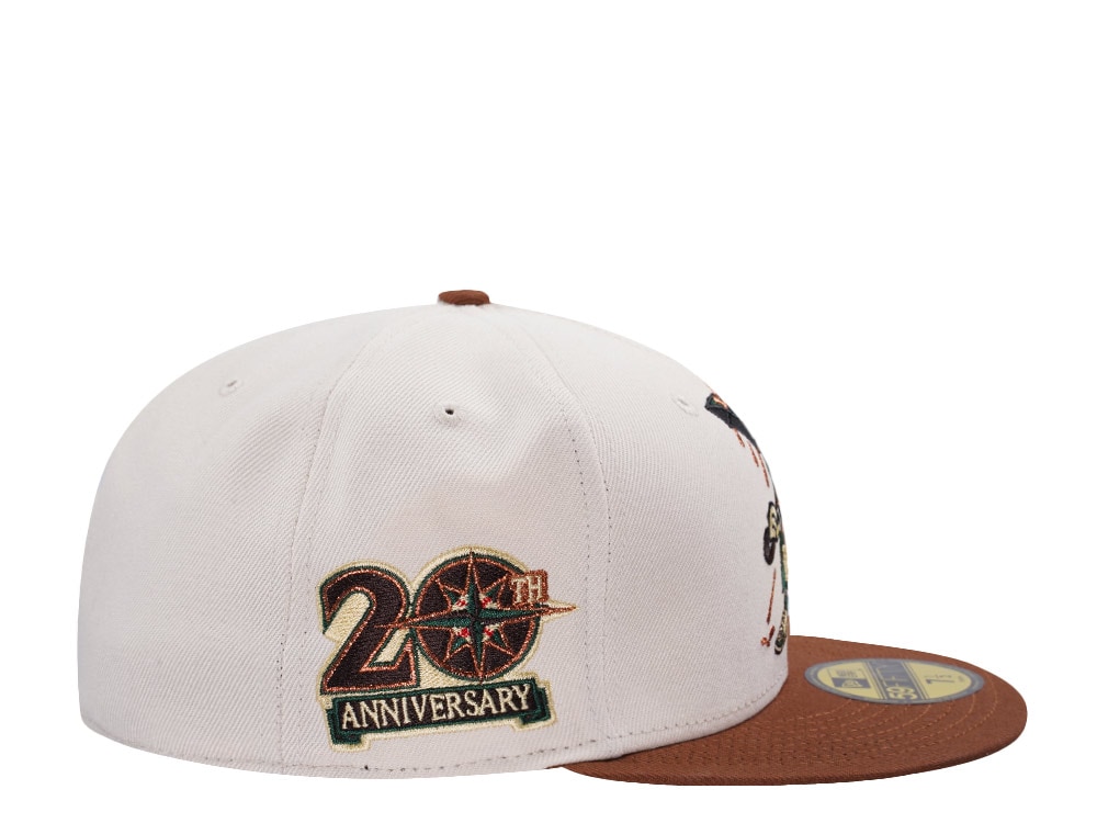 New Era Seattle Mariners 20th Anniversary Cream Two Tone Edition 59Fifty Fitted Hat