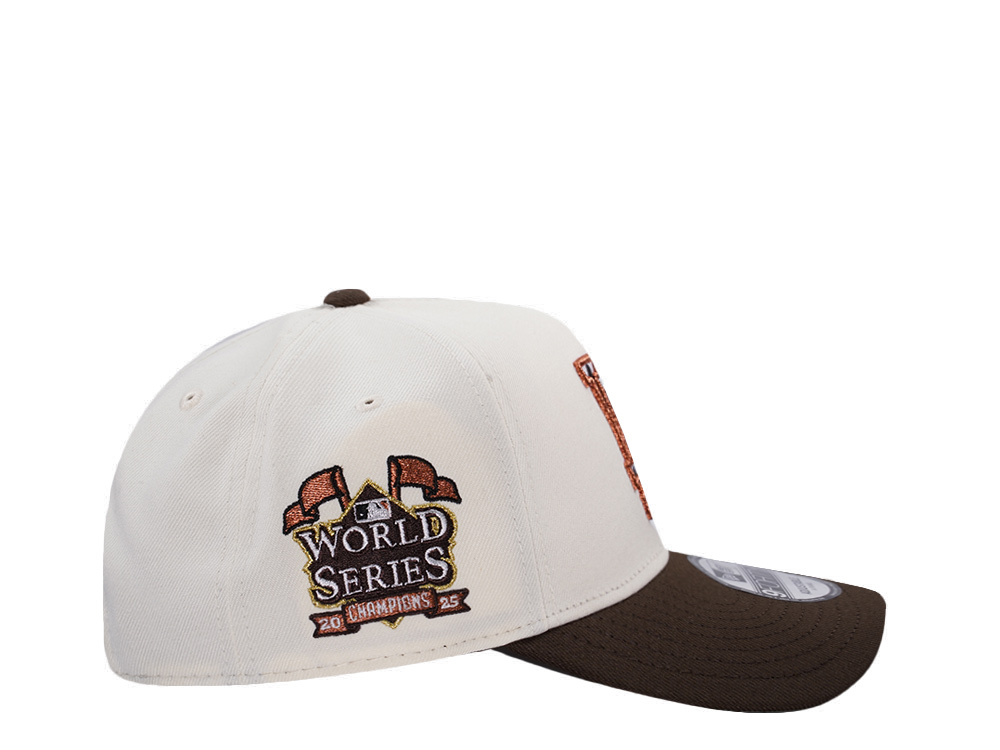 New Era Los Angeles Dodgers World Series Champions 2025 Chrome Two Tone Edition 9Forty A Frame Snapback Hat