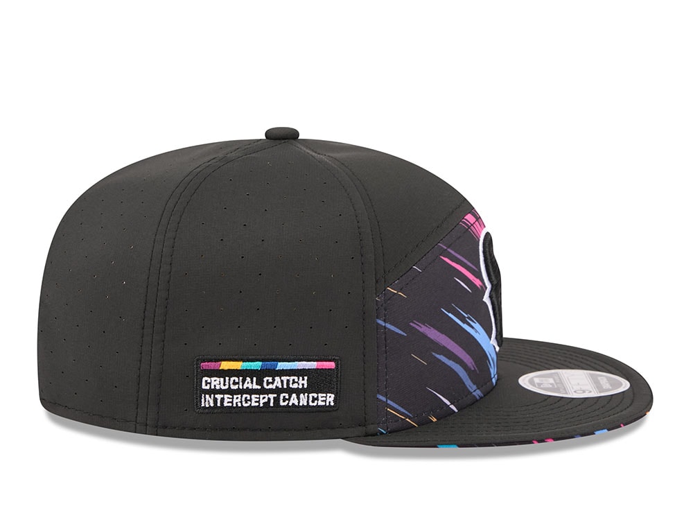 New Era Houston Texans Crucial Catch 2026 Black Edition 9Fifty Split Panel Snapback Hat