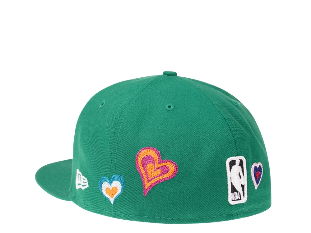 New Era Boston Celtics Green Chainstitchheart Edition 59Fifty Fitted Hat