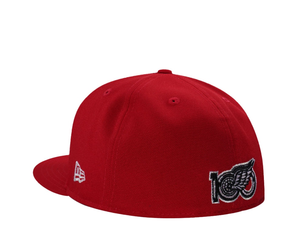 New Era Detroit Red Wings 100th Anniversary Scarlet Farewell Edition 59Fifty Fitted Hat