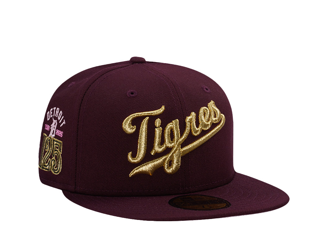 New Era Detroit Tigers 125th Anniverary Maroon Prime Edition 59Fifty Fitted Hat
