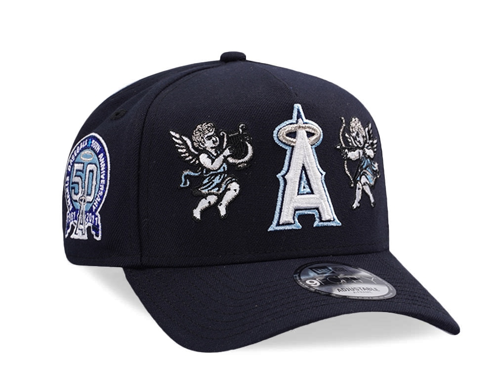 New Era Anaheim Angels 50th Anniversary Cupids Navy Prime Edition 9Forty A Frame Snapback Hat