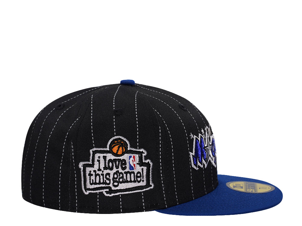 New Era Orlando Magic Love this Game Black Pinstripe Two Tone Edition 59Fifty Fitted Hat