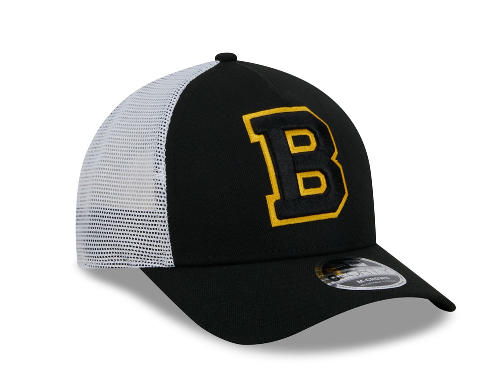 New Era Boston Bruins Official Team Color Edition 9Forty M Crown A Frame Trucker Snapback Hat