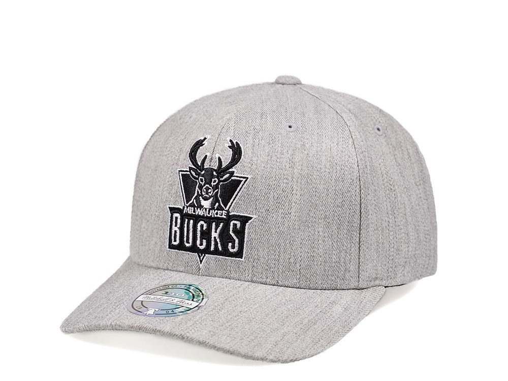 Mitchell & Ness Milwaukee Bucks Heather 110 Flex Snapback Hat