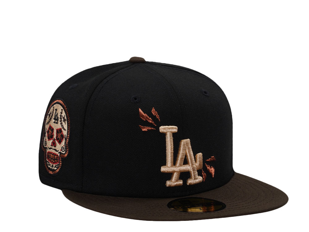 New Era Los Angeles Dodgers Skull Black Two Tone Edition 59Fifty Fitted Hat