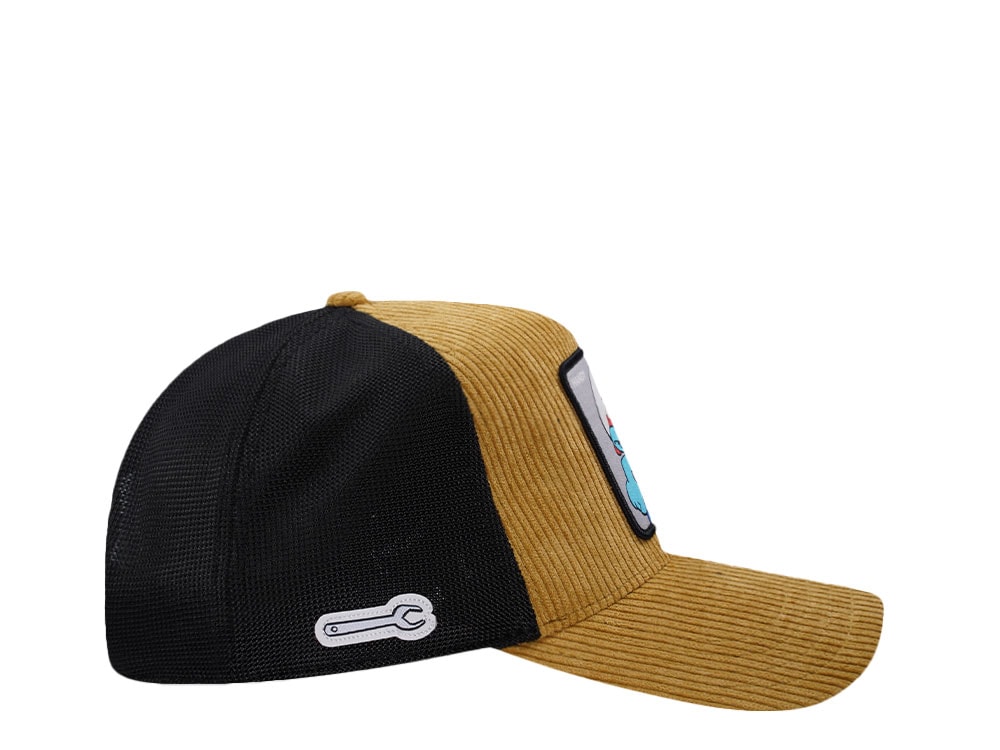 Capslab Square Patch Handy Smurf Brown Cord Trucker Snapback Hat