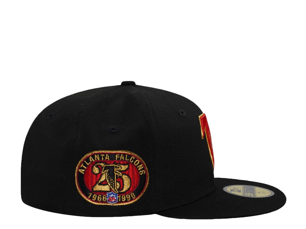 New Era Atlanta Falcons 25th Anniversary Metallic Black Prime Edition 59Fifty Fitted Hat