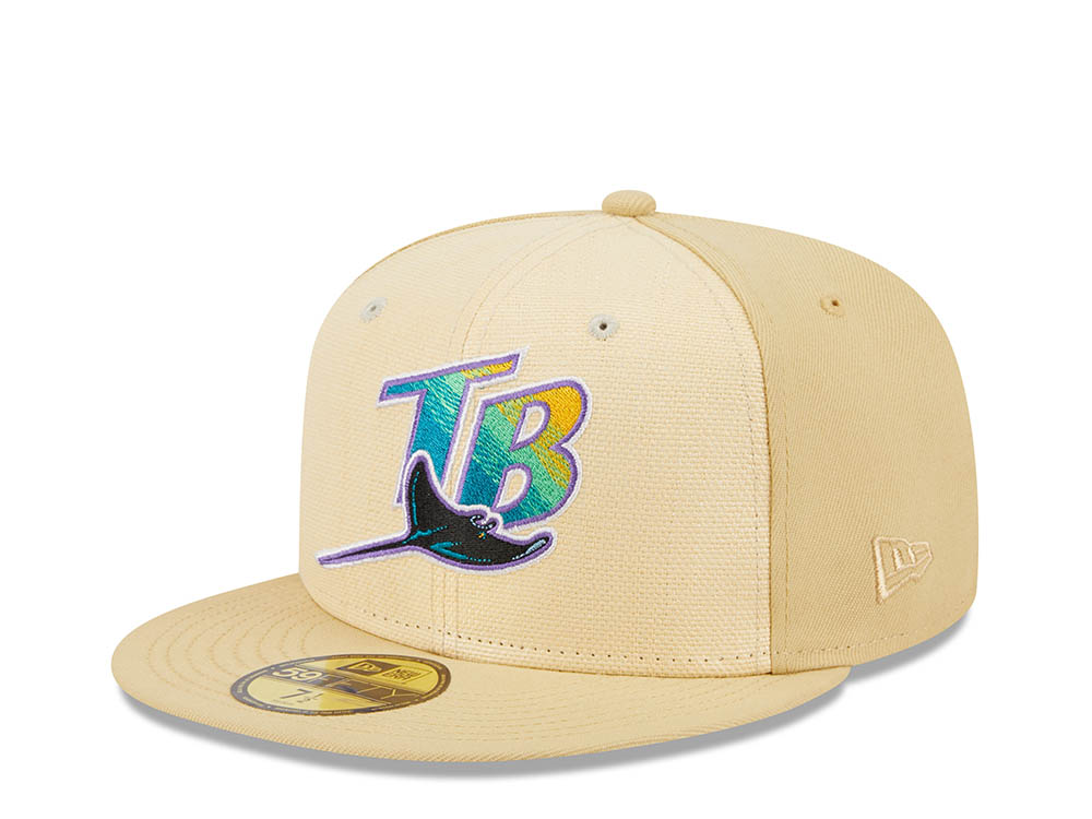 New Era Tampa Bay Rays Tropicana Field Raffia Front Vegas Gold Edition 59Fifty Fitted Hat