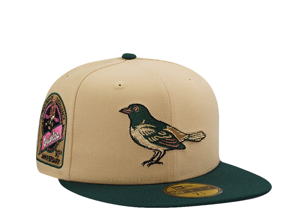 New Era Baltimore Orioles 30th Anniversary Vegas Gold Two Tone Edition 59Fifty Fitted Hat