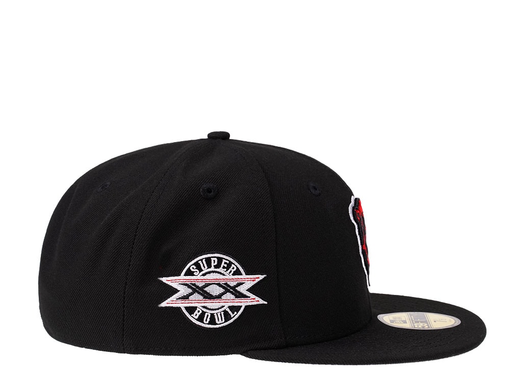 New Era Chicago Bears Super Bowl XX Black Crimson Collection 59Fifty Fitted Hat