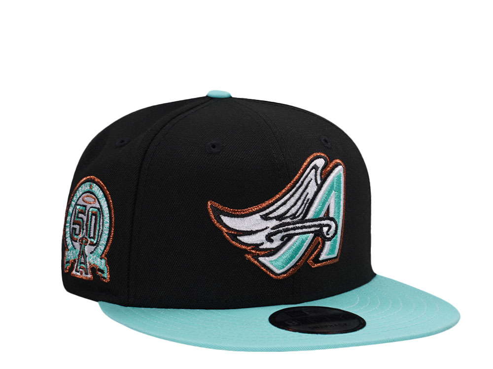 New Era Anaheim Angels 50th Anniversary Black Edition 9Fifty Snapback Hat