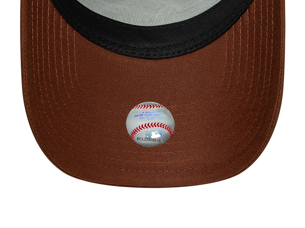 New Era New York Yankees Outline Brown Prime Edition 9Forty A Frame Trucker Snapback Hat