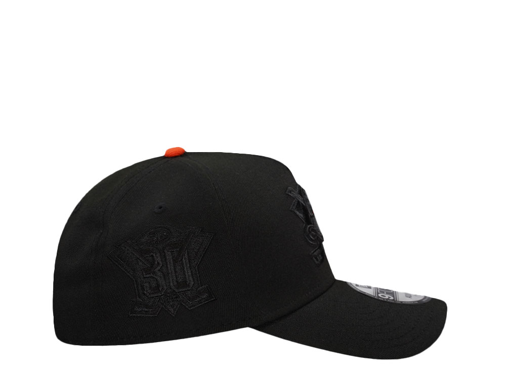 New Era Anaheim Ducks 30th Anniversary Blackout Orange Pop Prime Edition 9Forty A Frame Snapback Hat
