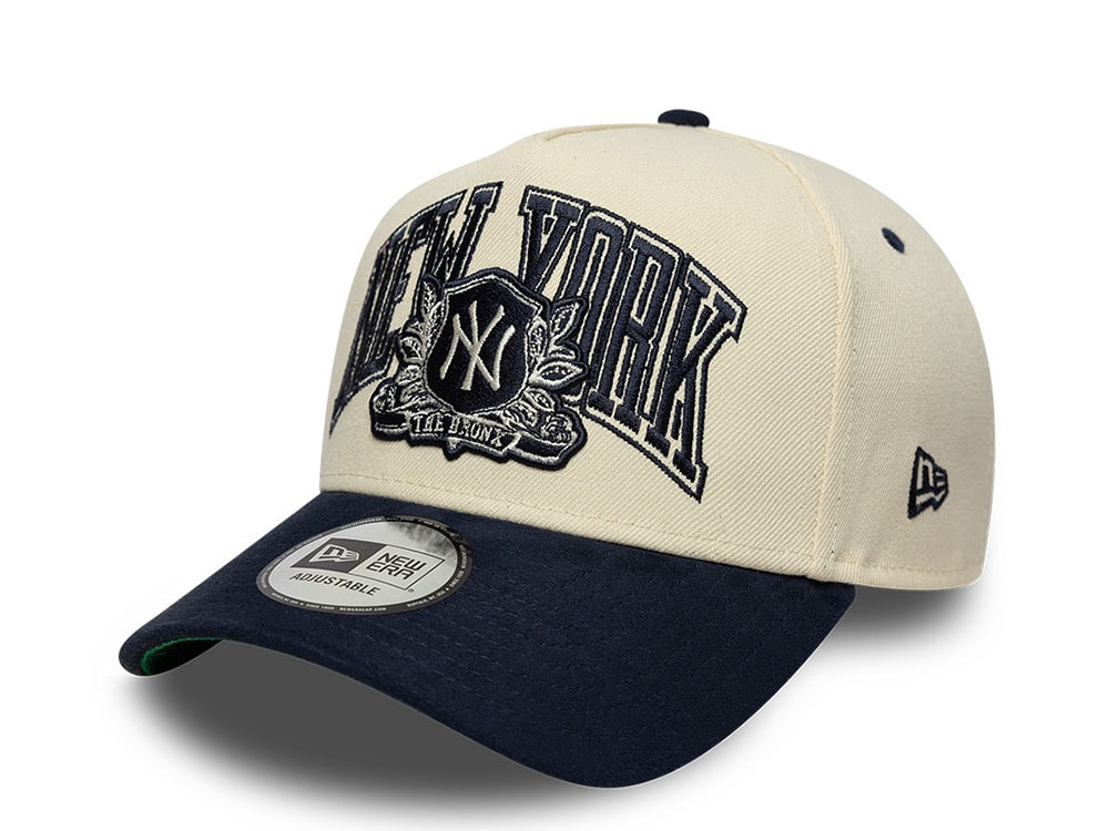 New Era New York Yankees Wordmark Suede Navy Stone Edition 9Forty A Frame Snapback Hat