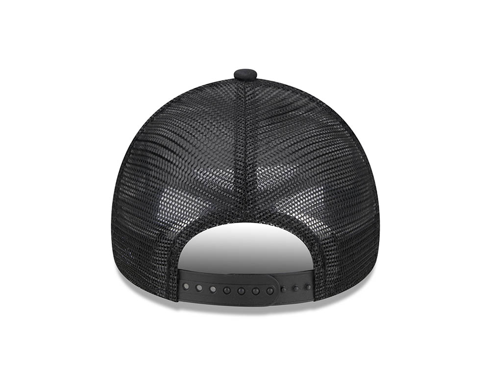 New Era Florida Marlins Black All Day 9Forty A Frame Trucker Snapback Hat