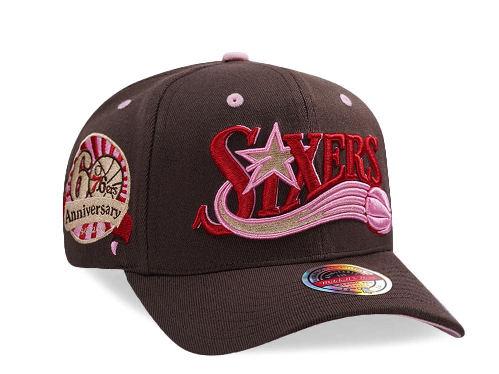 Mitchell & Ness Philadelphia 76ers 60th Anniversary Hardwood Classic Brown Sugar Edition Snapback Hat