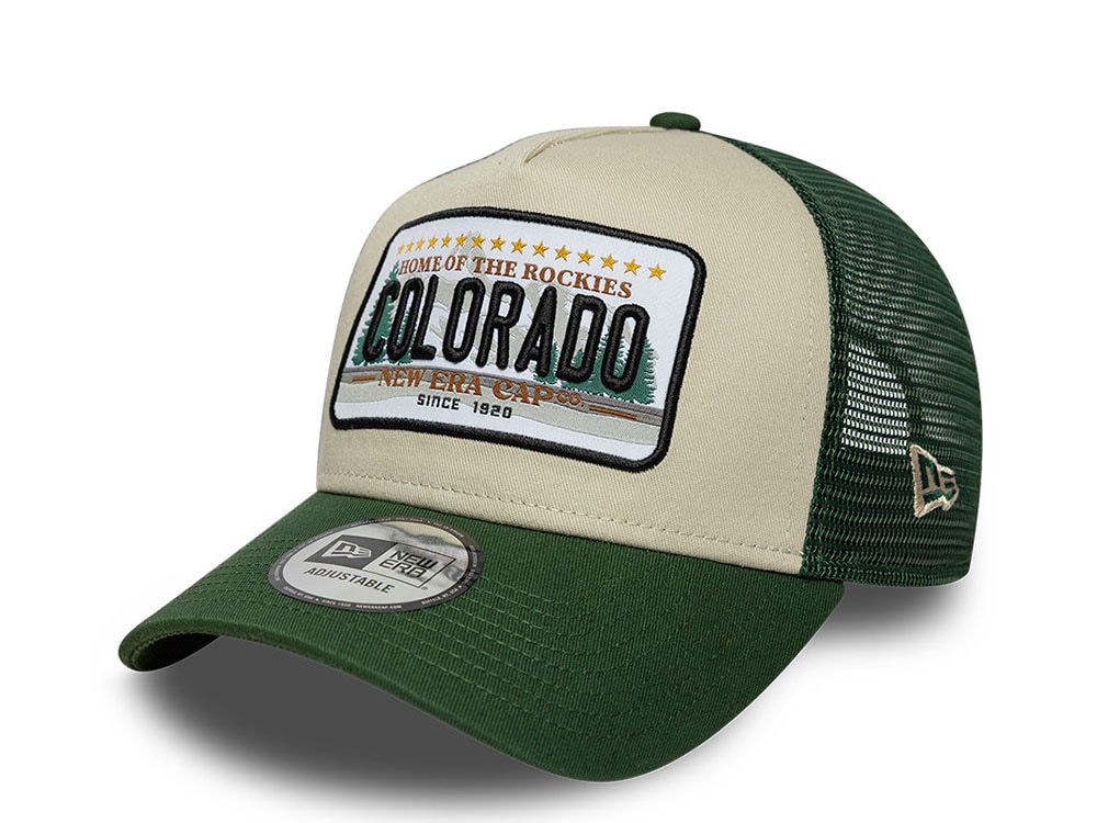New Era Colorado License Plate Stone Edition 9Forty A Frame Trucker Snapback Hat