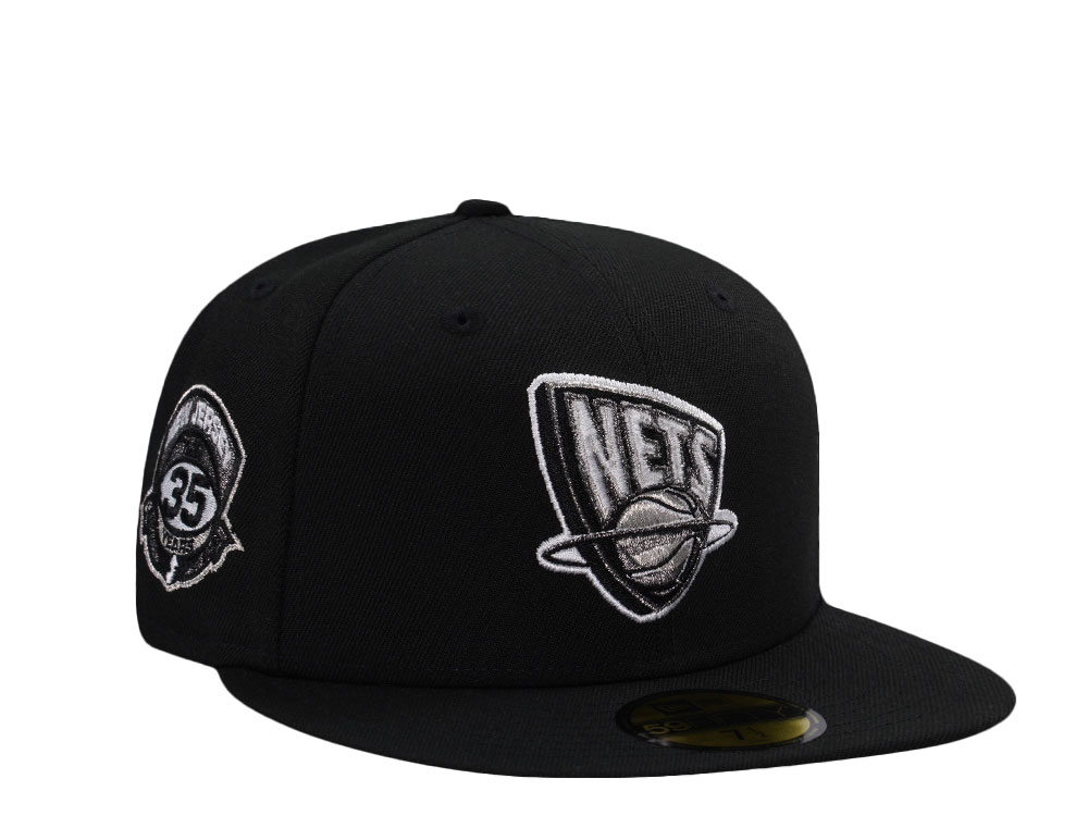 New Era New Jersey Nets 35th Anniversary Black Prime Edition 59Fifty Fitted Hat