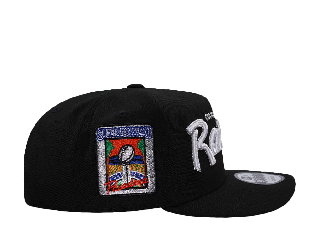 New Era Las Vegas Raiders Super Bowl XI Black Prime Edition 9Fifty A Frame Snapback Hat