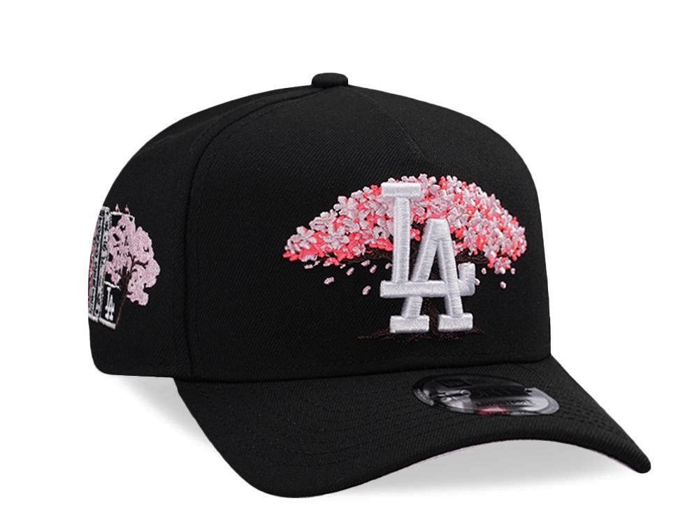 New Era Los Angeles Dodgers Tokyo Series 2025 Sakura Black Prime Edition 9Forty A Frame Snapback Hat