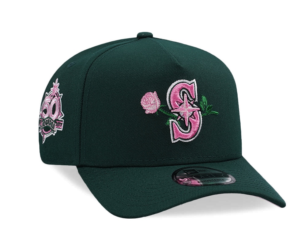 New Era Seattle Mariners 50th Anniversary Dark Green Prime Edition 9Forty A Frame Snapback Hat