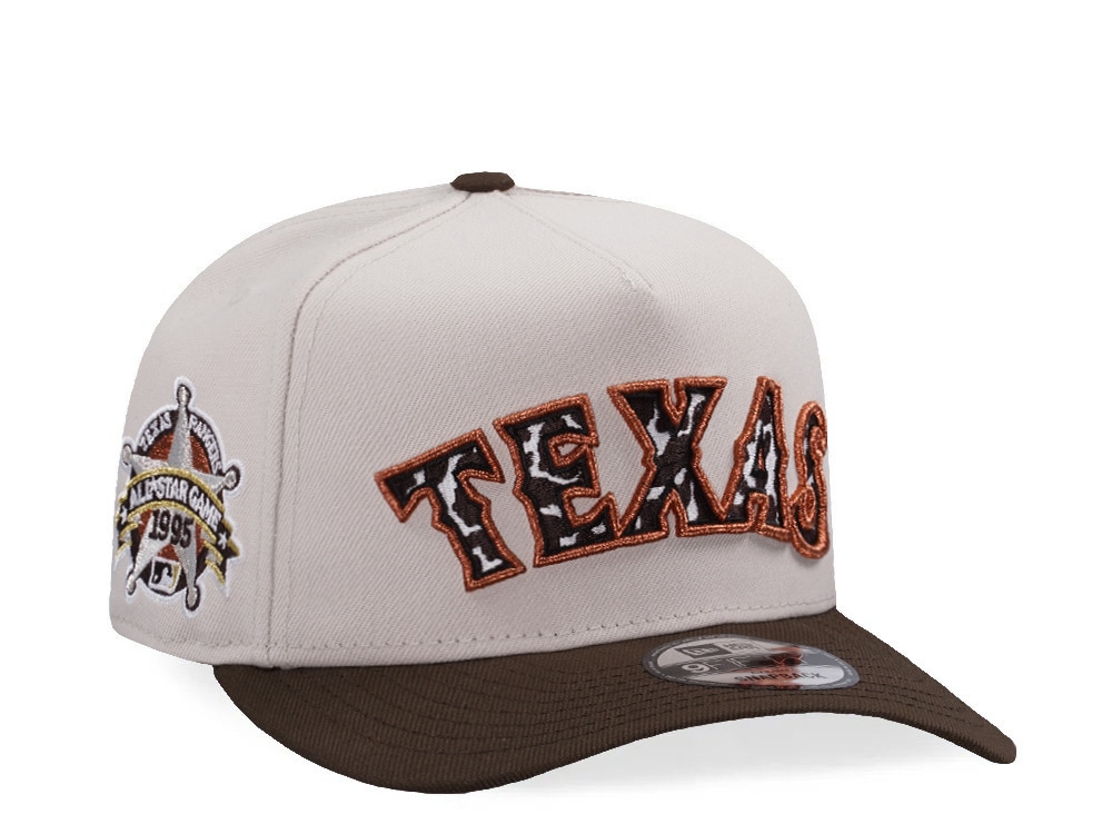 New Era Texas Rangers All Star Game 1995 Stone Two Tone Edition 9Fifty A Frame Snapback Hat