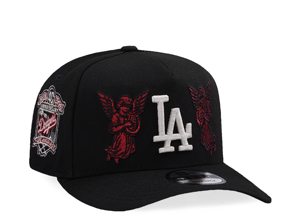 New Era Los Angeles Dodgers 40th Anniversary Angel Black Prime Edition 9Fifty A Frame Snapback Hat
