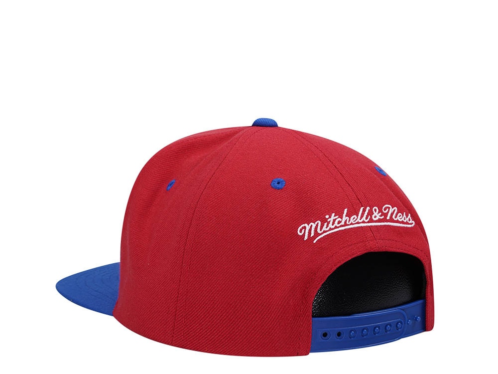 Mitchell & Ness Philadelphia 76ers Transcript Red Two Tone Snapback Hat